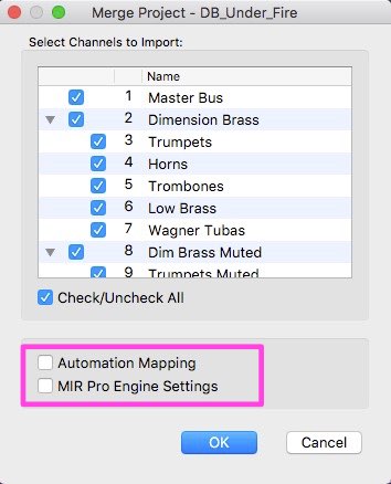 Merge Menu