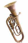 Brass bass tuba in F.